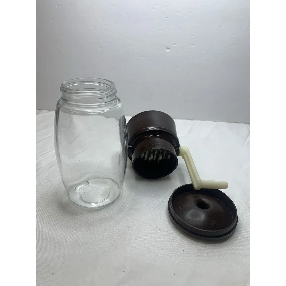 Vintage Gemco Glass Jar W/ Lid Nut/ Herb/ Spice Grinder  Made In‎ USA